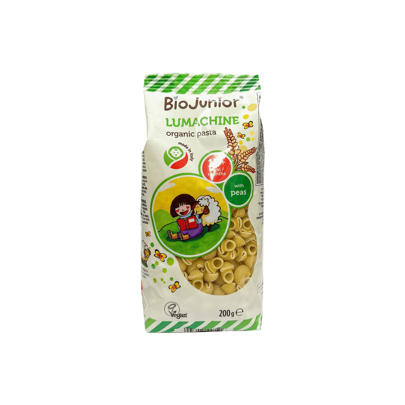 Organic little snails pasta with peas 200g