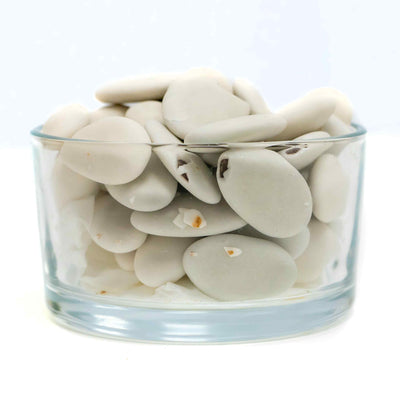 Organic White Dark chocolate in a sugar shell
