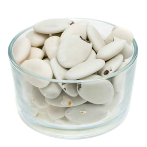 Organic White Dark chocolate in a sugar shell