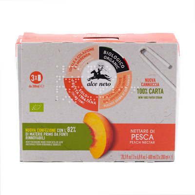 Organic Peach Nectar 600ml (200ml x 3)