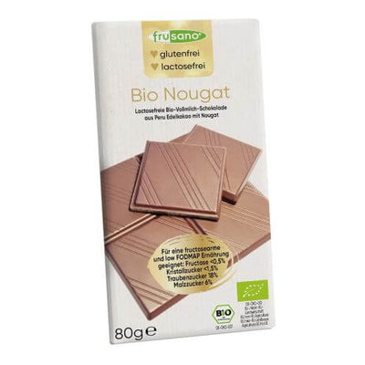 Organic Mini Milk Chocolate Bars with Hazelnut Cream 50g - Frusano -