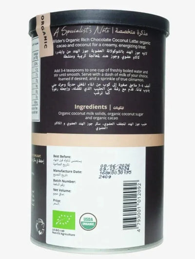 Wilders Organic Chocolate Coconut Latte - 240g