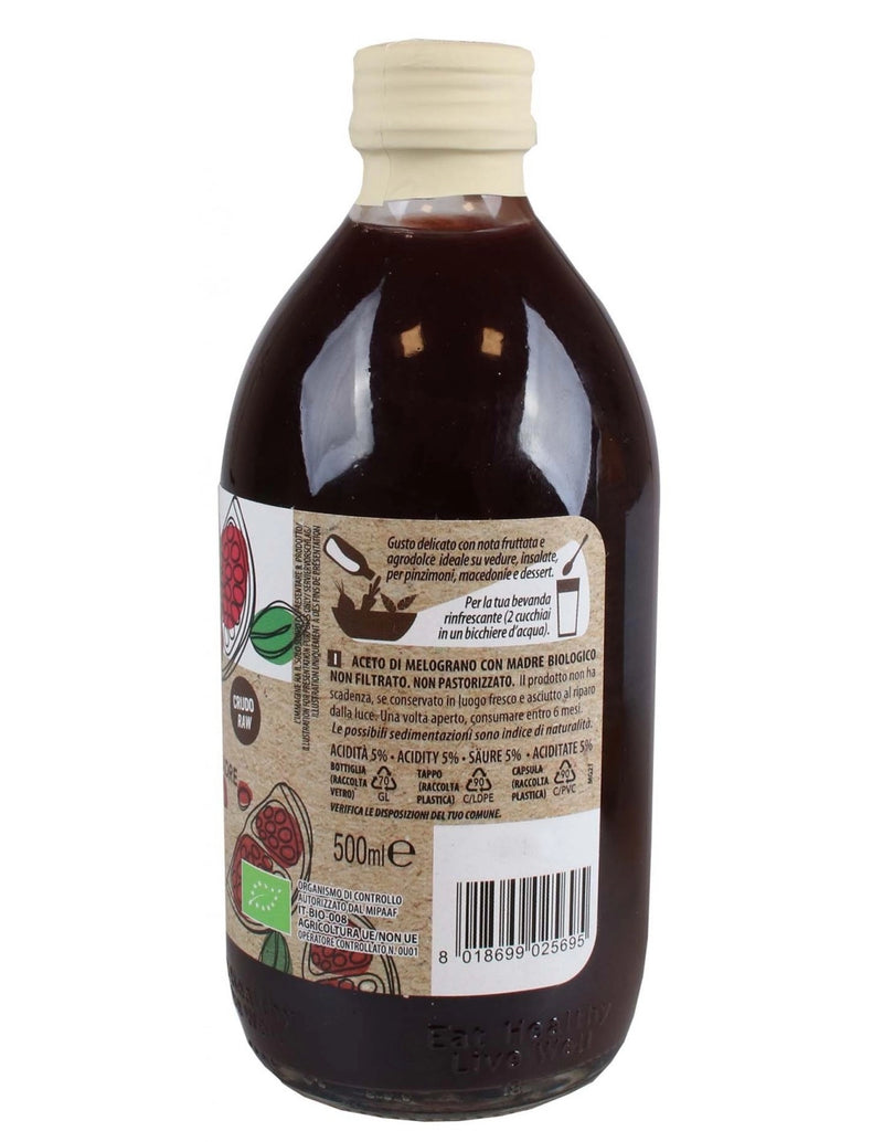 Organic Pomegranate Vinegar With The Mother 500ml