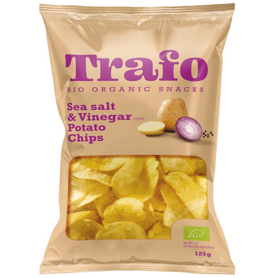 Organic Sea salt & vinegar potato chips 125g