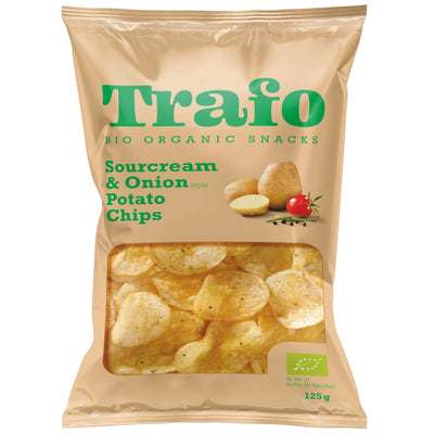 Organic Sour Cream & Onion Potato Chips 125g