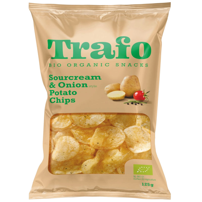 Organic Sour Cream & Onion Potato Chips 125g