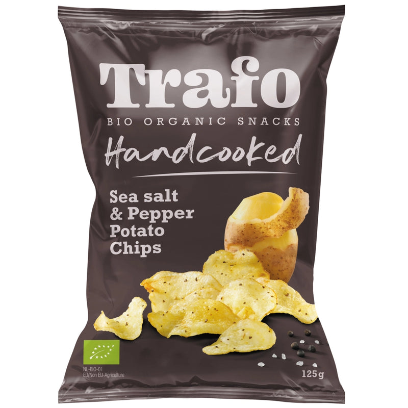 Organic Sea Salt & Pepper Potato Chips 125g