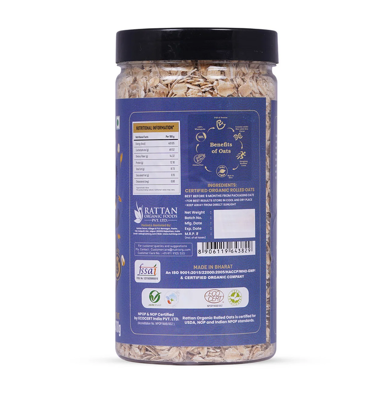 Organic Rolled Oats 400g - Nutriorg -