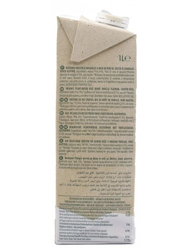 Organic Rice Milk Drink Vanilla 1l