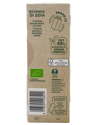 Organic Soy Milk Drink Natural 1L