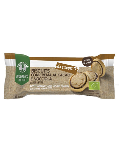 Organic Biscuits With Hazelnut Cocoa Filling  4x24g