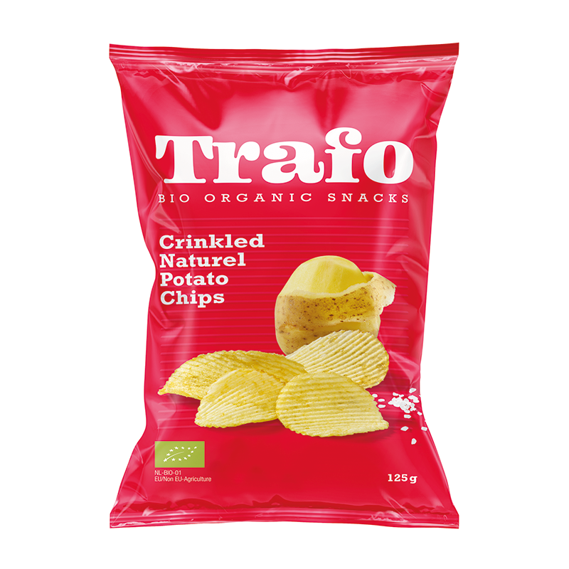 Organic Crinkled Natural Potato Chips Salted 125g