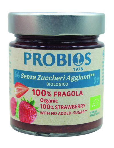 Organic 100% Strawberries Spread With No Added Sugar 215G - Probios -