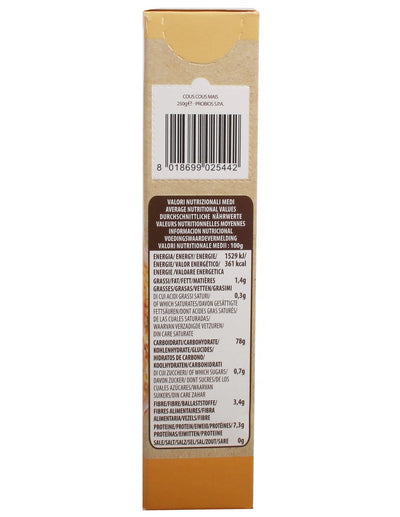 Organic Italian Corn Cous Cous Gluten-Free  250g (2x125g)