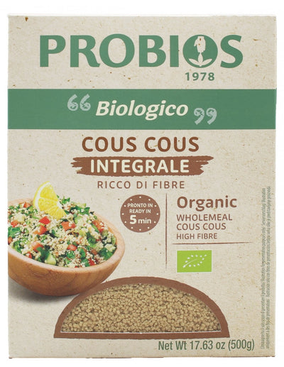 Organic Whole Wheat Cous Cous 500G - Probios -