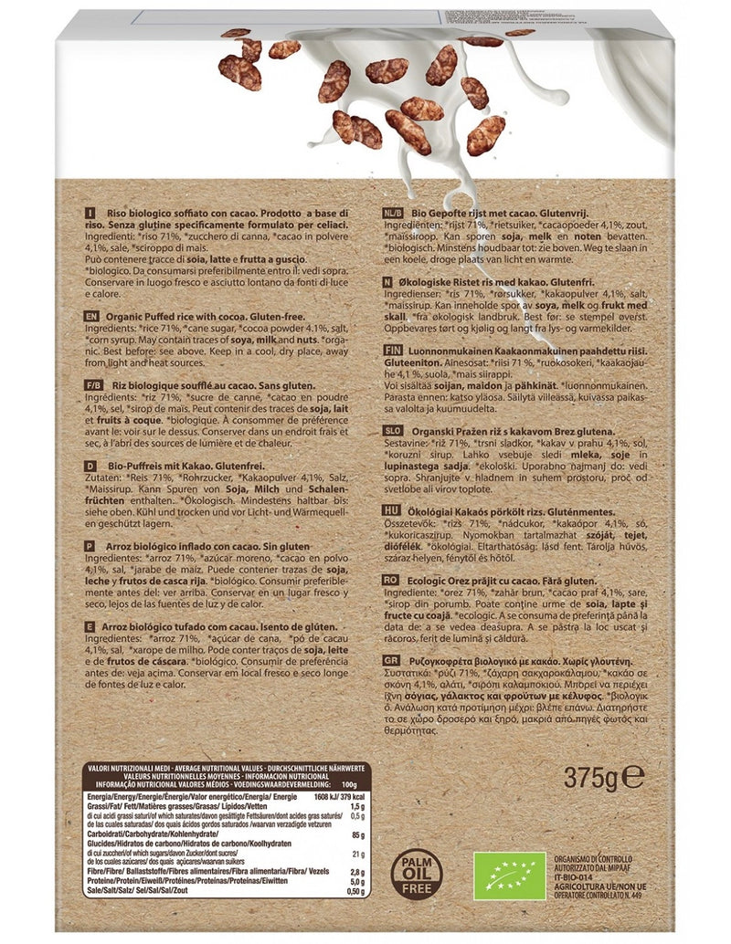 Organic Crispy Rice With Cocoa 375g