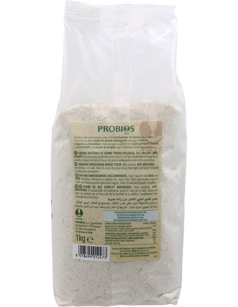 Organic Whole Wheat Soft Flour 1kg