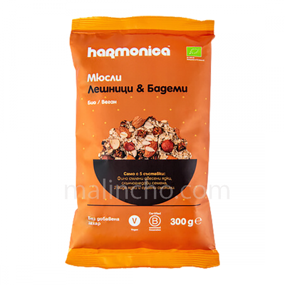 Organic Muesli With Hazelnuts And Almonds 300g - Harmonica -