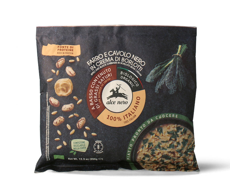 Organic Frozen Spelt & Black Cabbage In Borlotti Cream 350G
