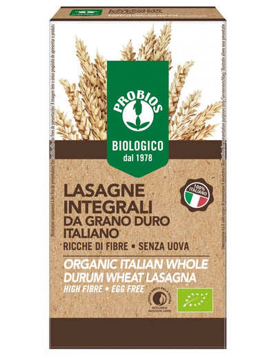 Organic Whole Durum Wheat Pasta Lasagne 500g