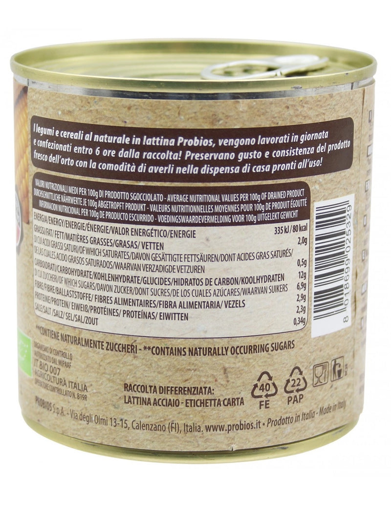 Organic Italian Corn  Canned 340g