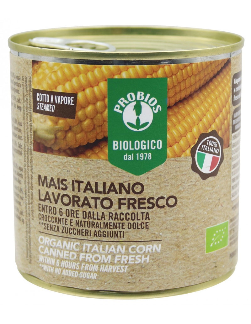 Organic Italian Corn  Canned 340g