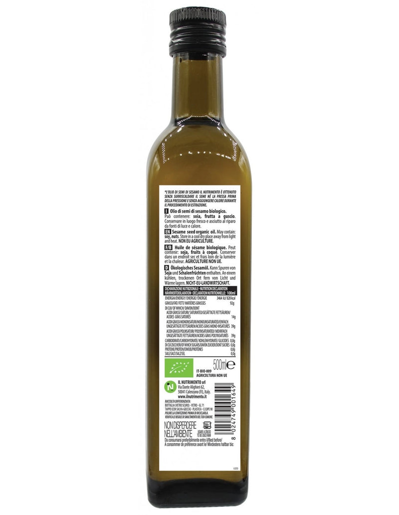 Organic Sesame Seed Oil 500ml
