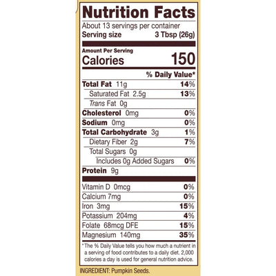 Organic Pumpkin Seeds 12 OZ