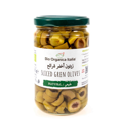 Organic Sliced Green olives In Brine