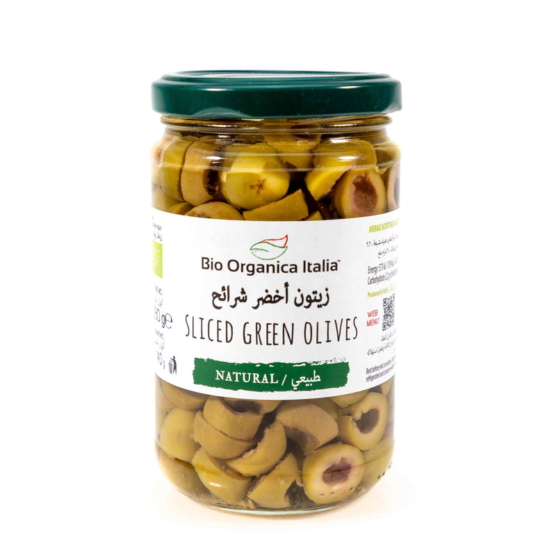 Organic Sliced Green olives In Brine