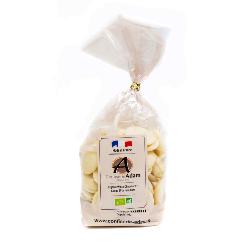 Organic White chocolate cocoa 29% minimum 100g