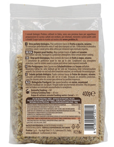 Organic Pearl Barley 400g