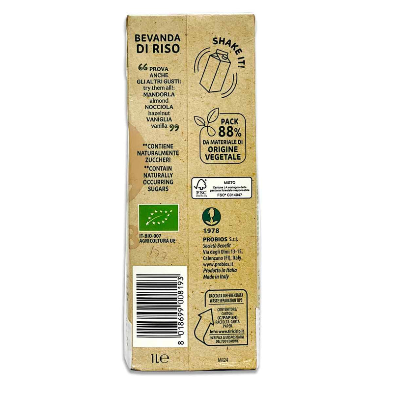Organic rice drink