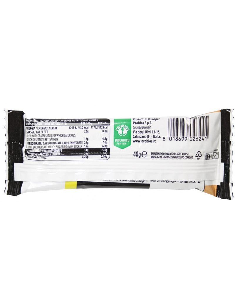 Organic Protein Bar with Peanut Butter and Dark Chocolate 40g