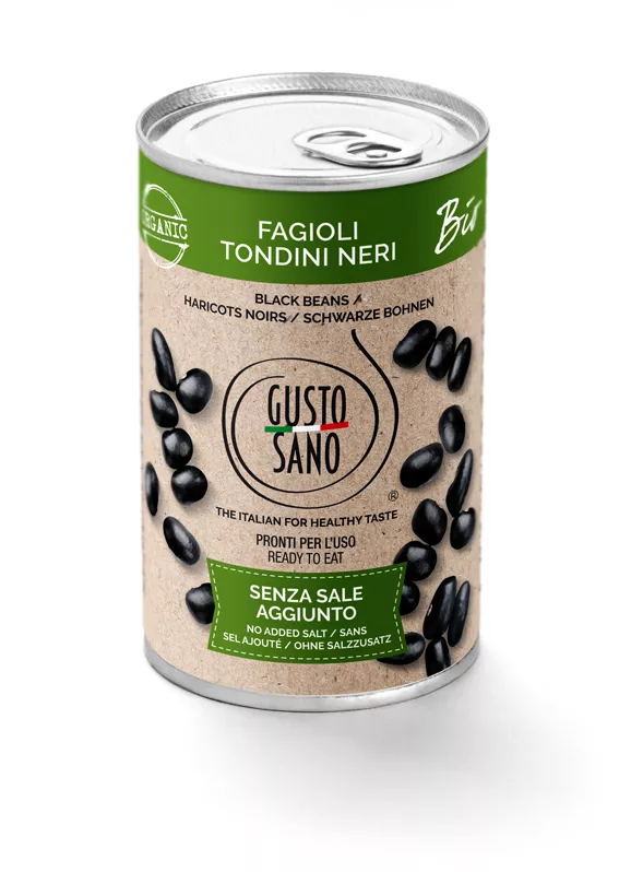 Organic Black Beans Tin 400g - Gusto Sano -