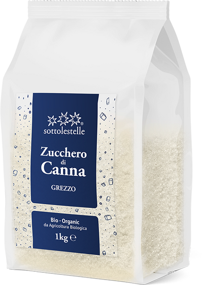 Organic Raw Cane Sugar 1000g - Sottolestelle -