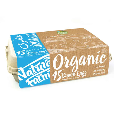 Nature Farms Organic Brown Eggs 15pc - Natures Farm -