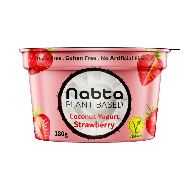 Plant Based Strawberry Vegan Yogurt 
