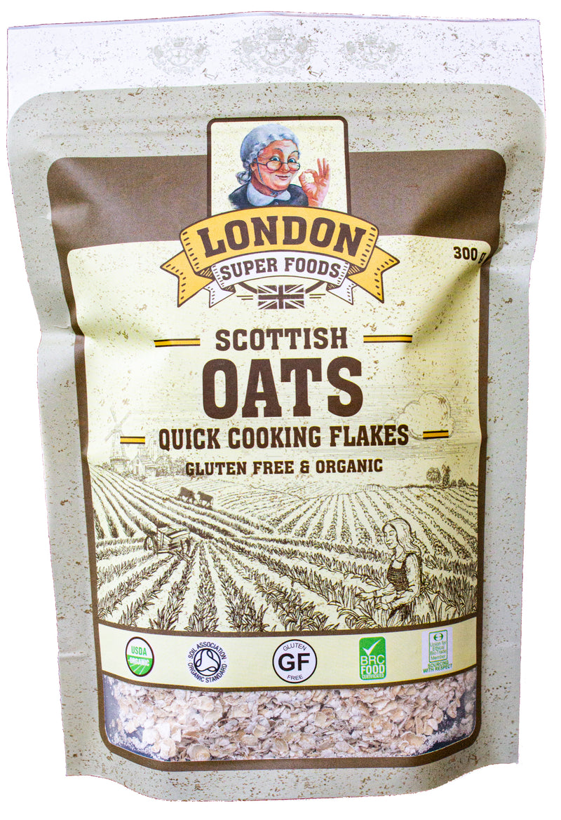 Organic Quick Cooking Oat Flakes - Gluten Free 300g