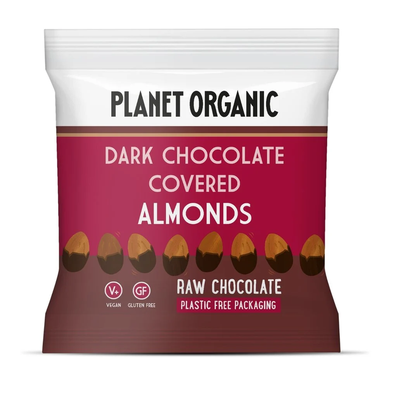 Organic Raw Dark Chocolate Coated Almonds 40G