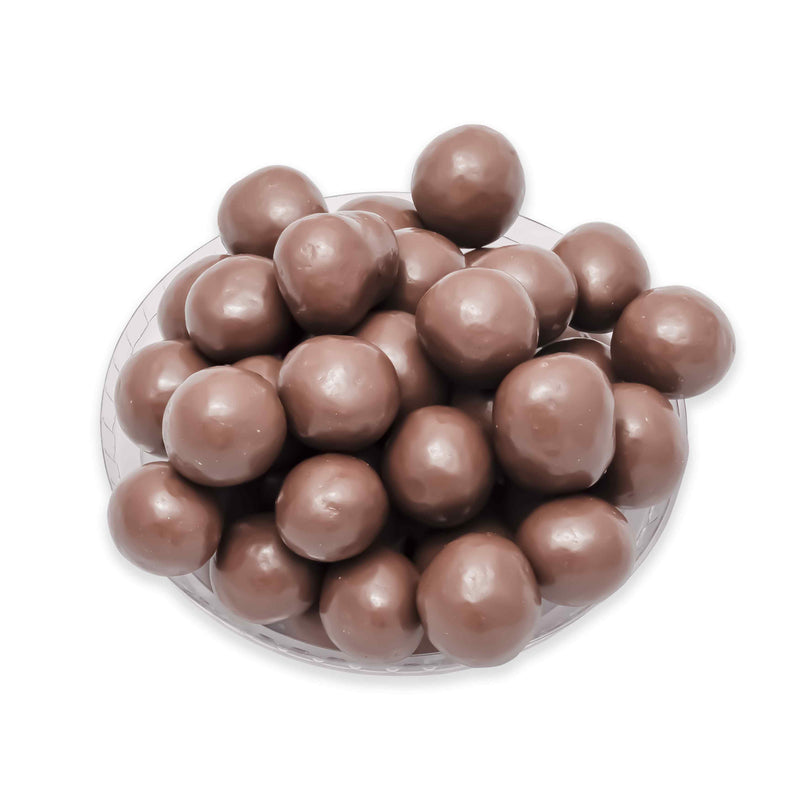 Organic Gelled pear and apple puree with pectin coated in pear-flavoured milk chocolate