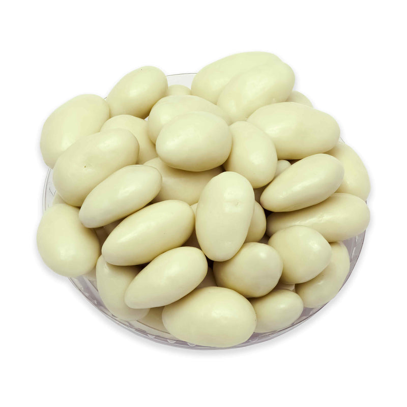 Organic VERT - Roasted almonds coated in green lemon-flavoured white chocolate 100g
