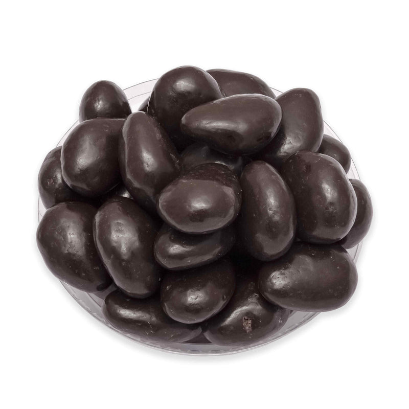 Organic Roasted almonds coated in dark chocolate 100g