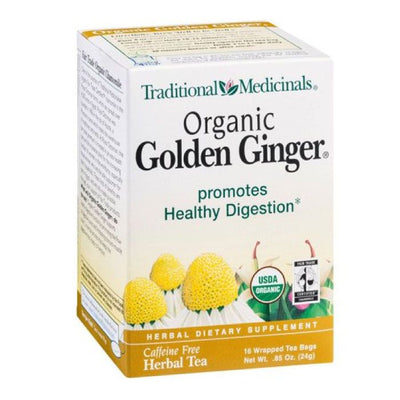 Organic Golden Ginger 16 Tea Bags - Traditional Medicinals -