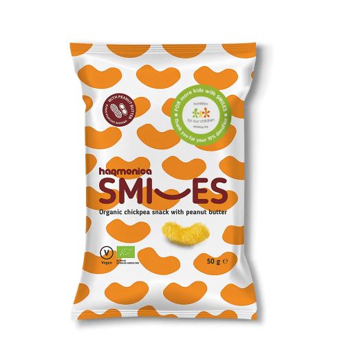 Organic Smiles Chickpeas Snack With Peanut Butter Glutenfree Vegan 50g