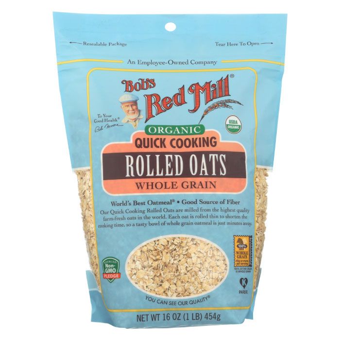 Organic Quick Cooking Rolled Oats-Wholegrain 16 Oz