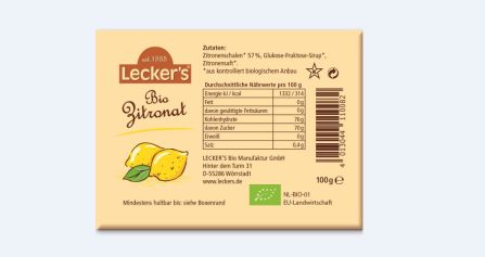Organic Candied Lemon 100g