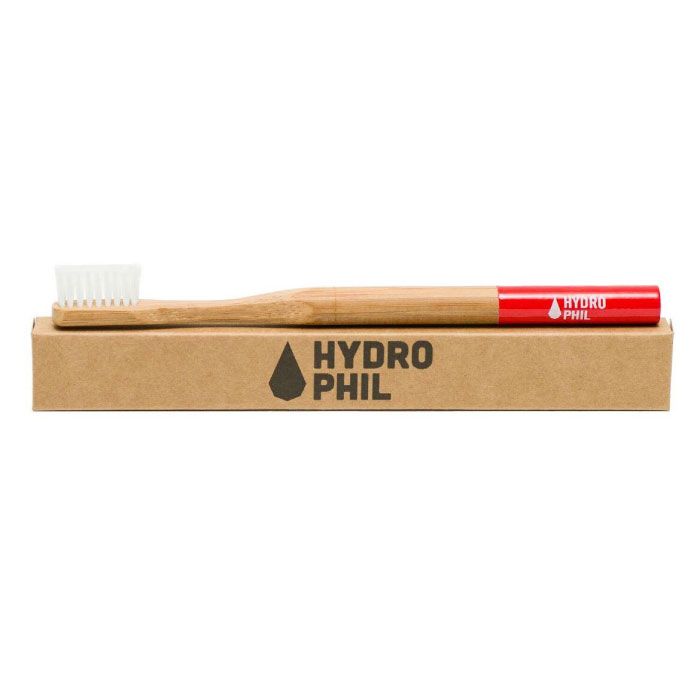 Hydrophil Bamboo Toothbrush Red Medium Soft