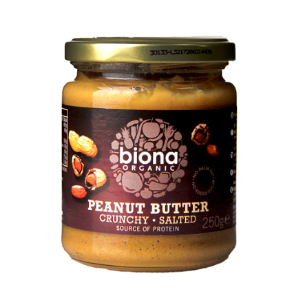 Organic Peanut Butter Crunchy Salted 250g