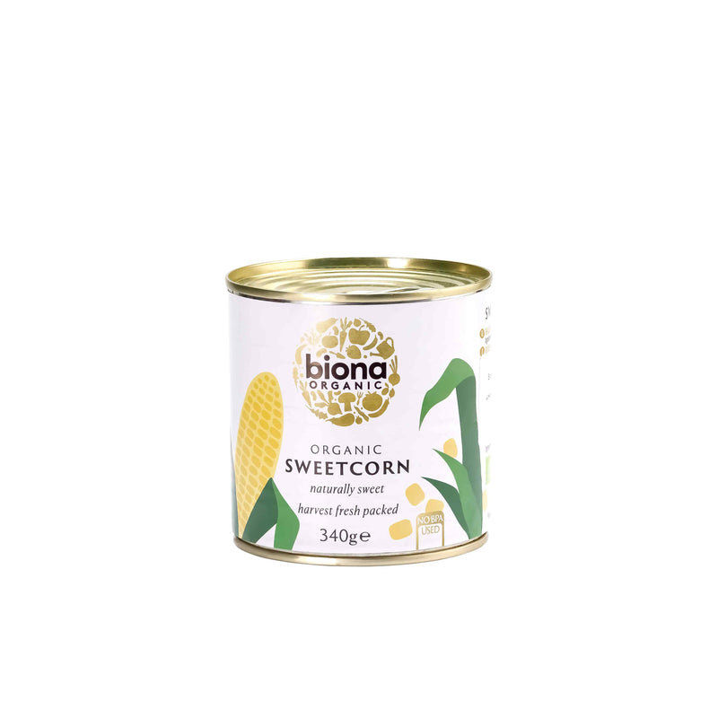 Organic Sweetcorn No Sugar 340G